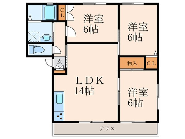 クッキースクエア　A棟の物件間取画像